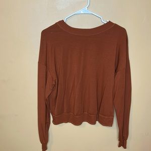 Brown long sleeve with open back from Project Social T, size small